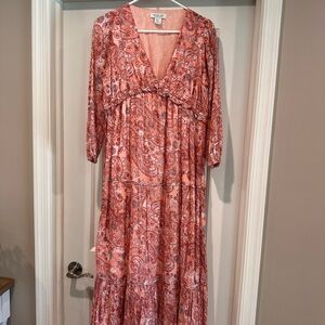 Rachel Zoe Pink Sundress with Bishop Sleeves